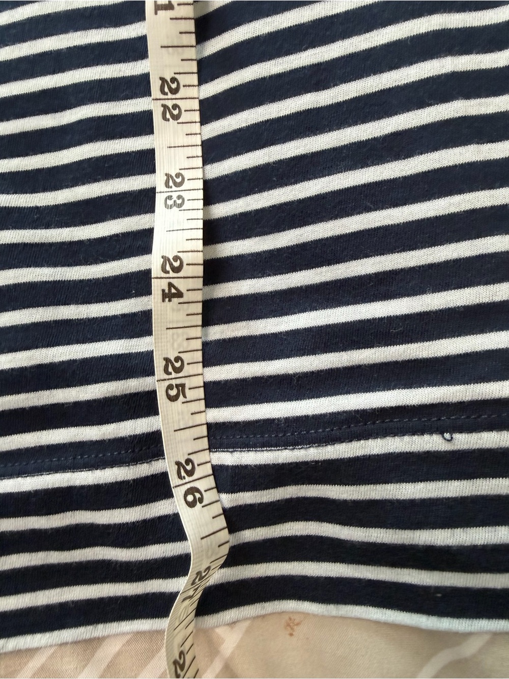 Lilla P Navy and White Striped Hooded Pullover with Yellow Trim - Picture 6 of 7